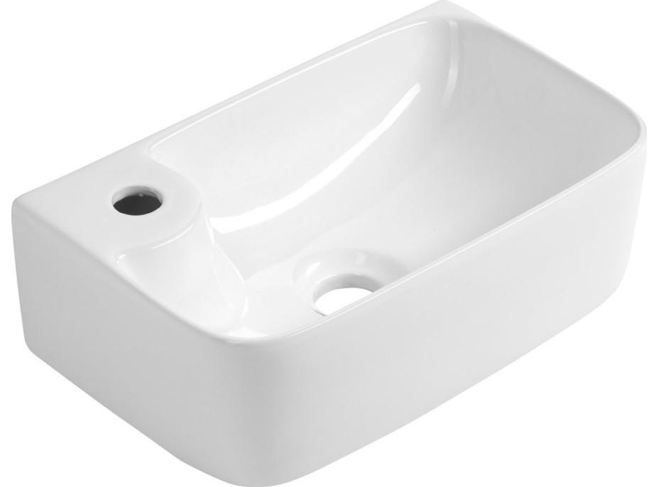 Aqualine BELLE keramické umývátko 36x22cm, bílá NP365
