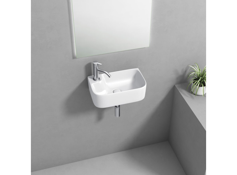 Aqualine BELLE keramické umývátko 36x22cm, bílá NP365