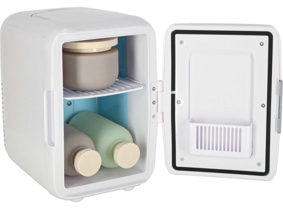 Cestovní elektrická mini chladnička do auta 2v1 4L - bílá