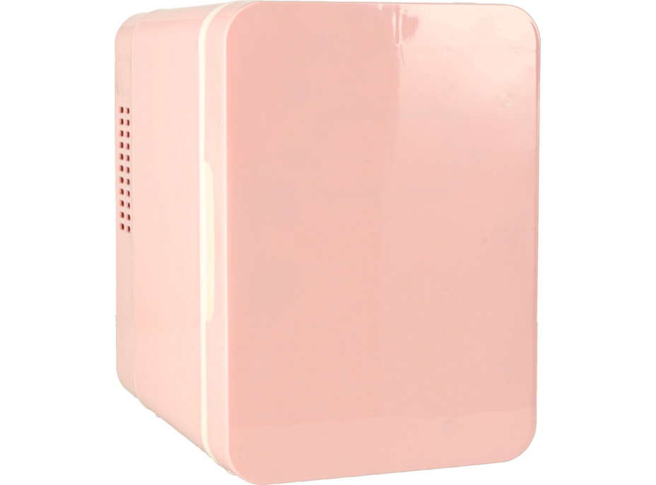 Cestovní elektrická mini chladnička do auta 2v1 4L - růžová