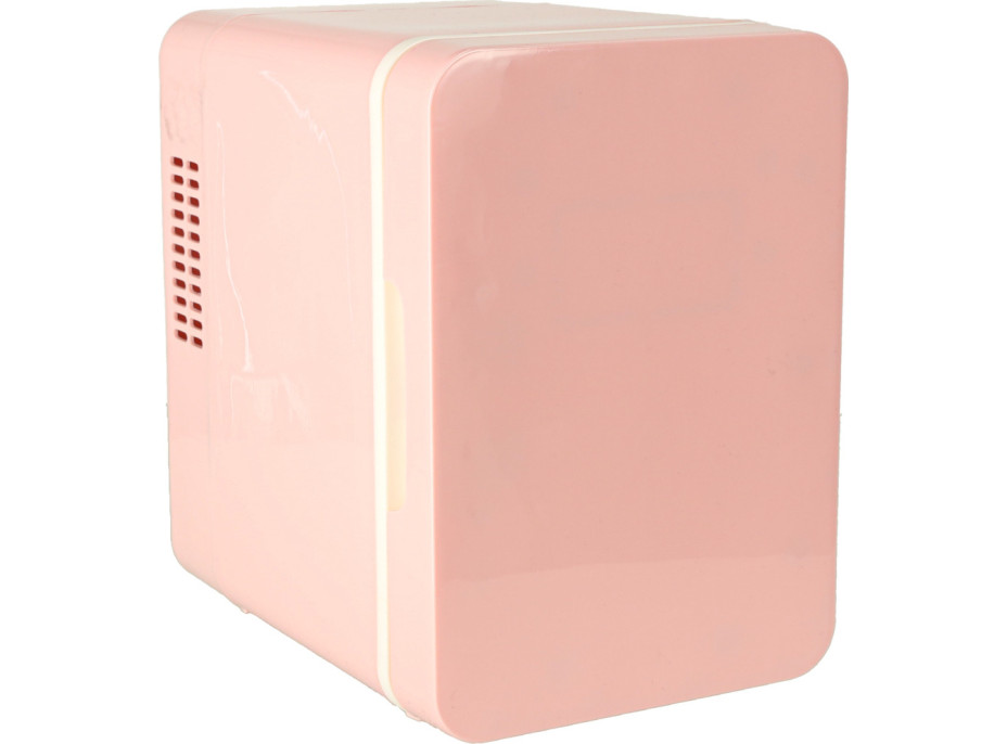Cestovní elektrická mini chladnička do auta 2v1 4L - růžová