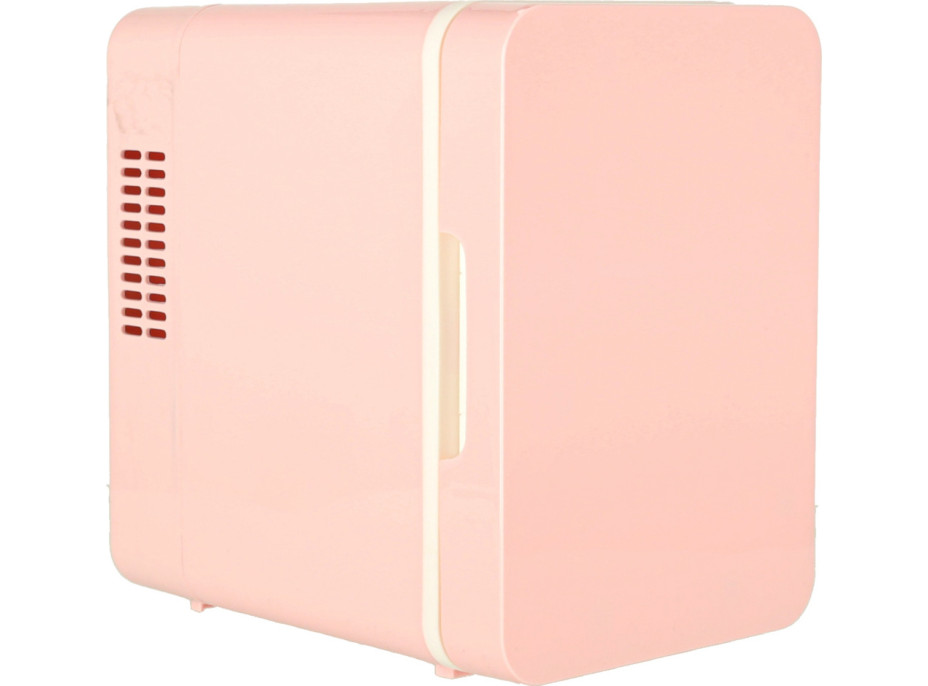 Cestovní elektrická mini chladnička do auta 2v1 4L - růžová