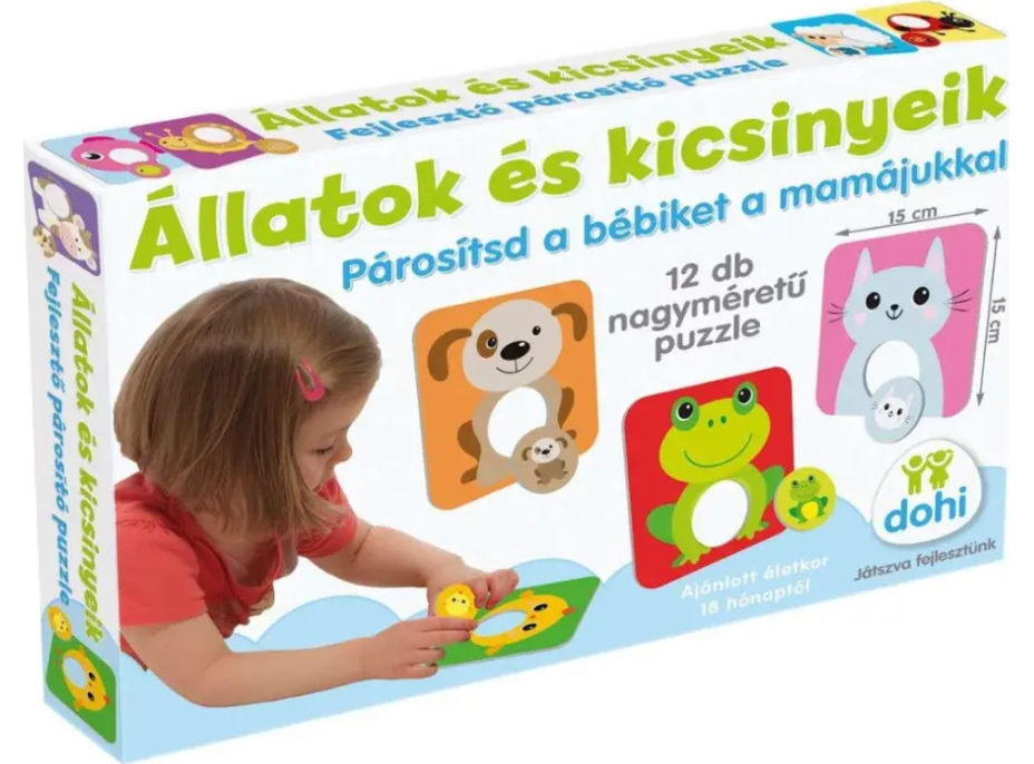 DOHÁNY Baby vkládačka Zvířata s mláďátky