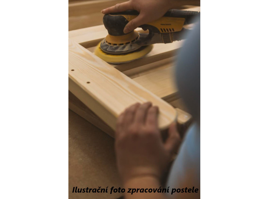 Dětská Montessori postel z masivu borovice LITTLE LUNARI - 200x90 cm - PŘÍRODNÍ BOROVICE