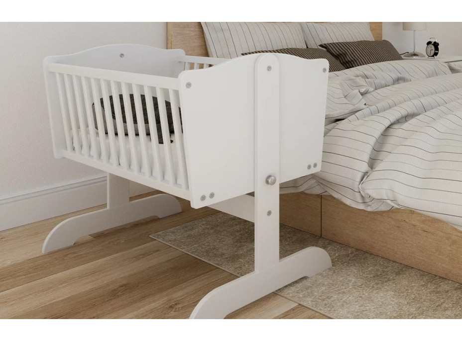 Dětská kolébka SWEET DREAM 90x40 cm - BÍLÁ