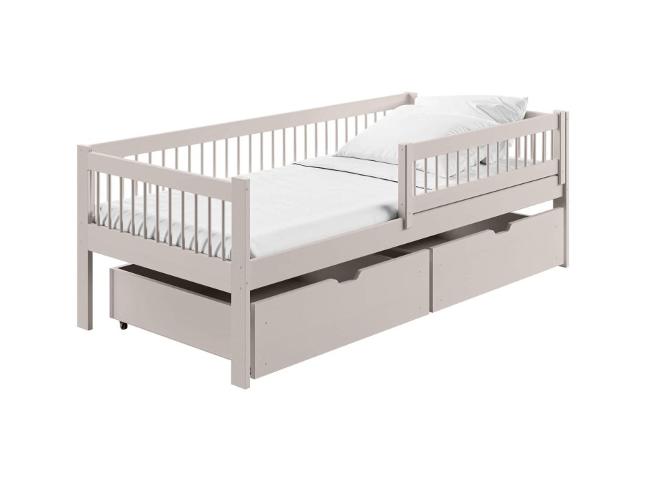 Dětská postel z masivu EDI se šuplíky - 200x90 cm - KAŠMÍROVÁ