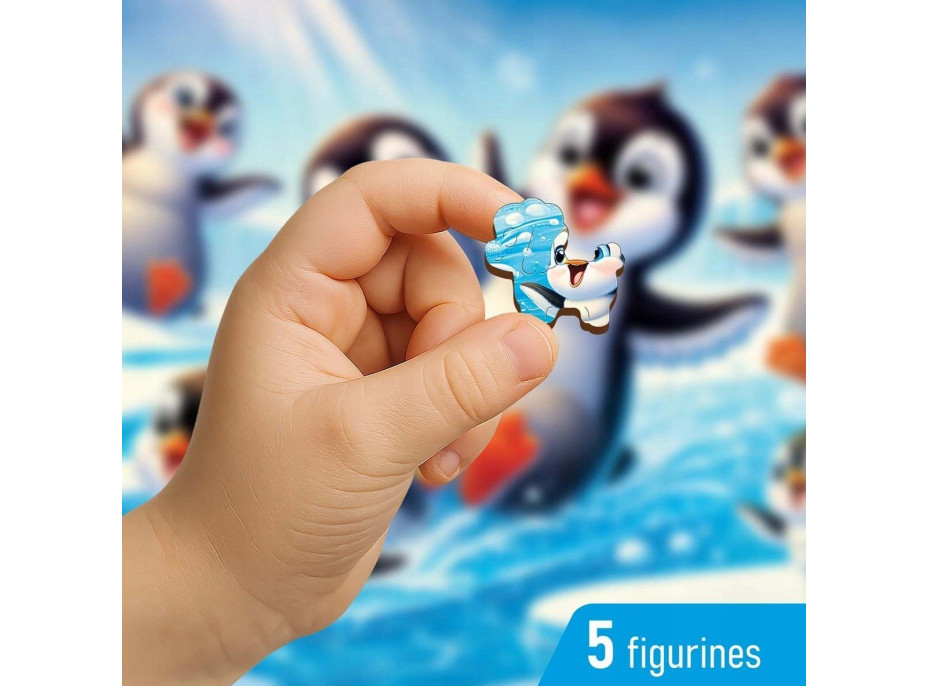 WOODEN CITY Dřevěné puzzle Veselí tučňáci 40 dílků