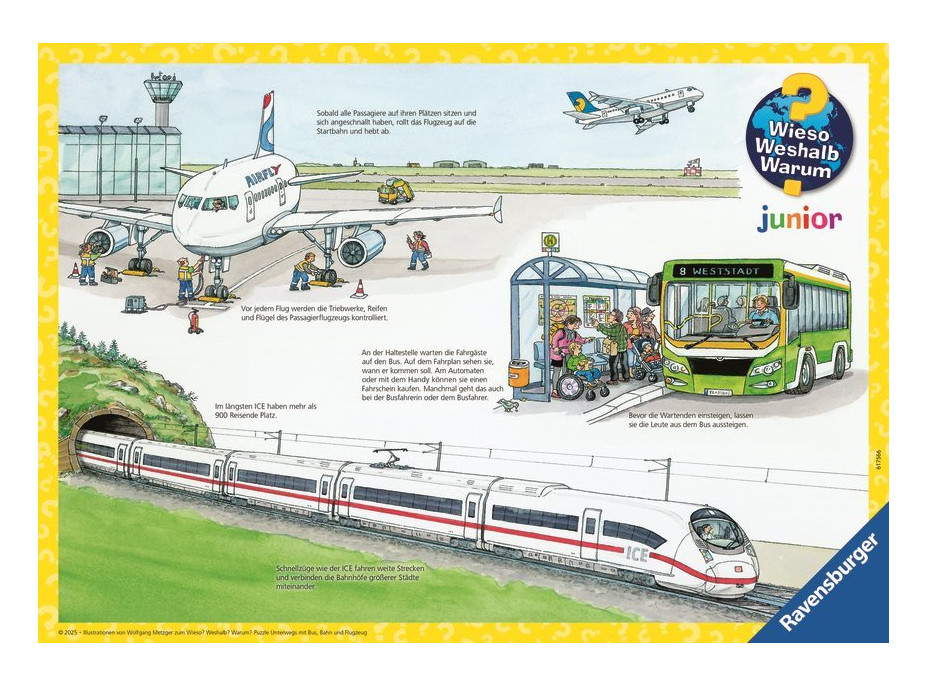 RAVENSBURGER Moje první puzzle Dopravní prostředky 3x6 dílků