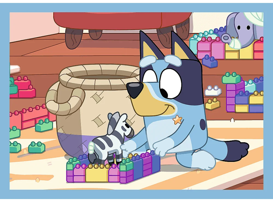 TREFL Puzzle Bluey: Bluey a přátelé 4v1 (35,48,54,70 dílků)