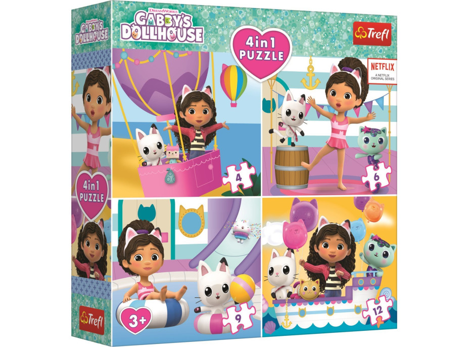 TREFL Puzzle sada 4v1 (4,6,9,12 dílků)