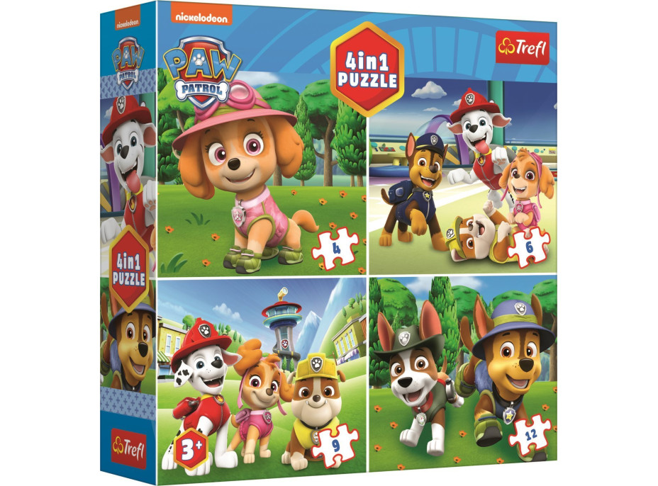 TREFL Puzzle sada 4v1 (4,6,9,12 dílků)