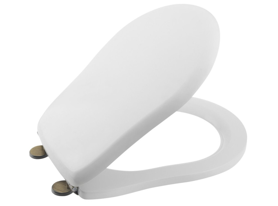 Kerasan RETRO WC sedátko Soft Close, bílá/bronz 108601N