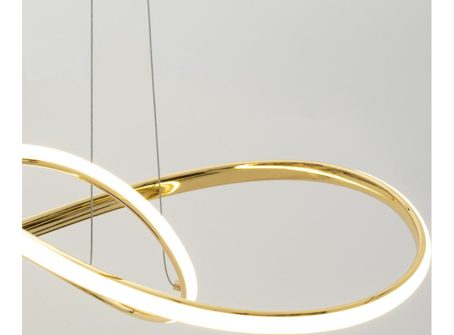 Stropní LED svítidlo RING 32W - zlaté - 55x55 cm