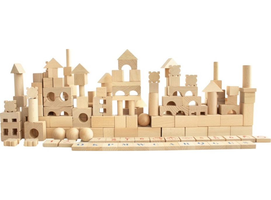 2Kids Toys Kostky přírodní XL 220 ks