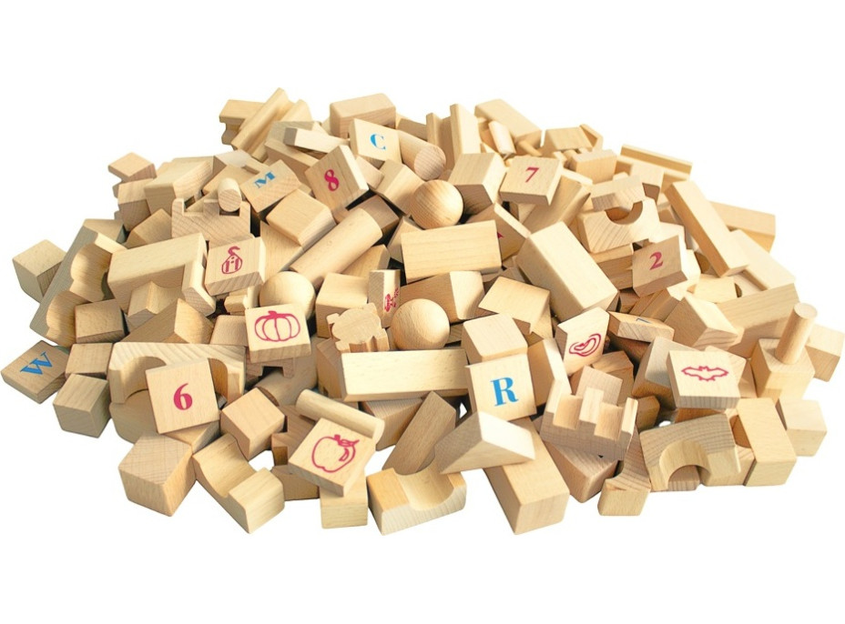 2Kids Toys Kostky přírodní XL 220 ks