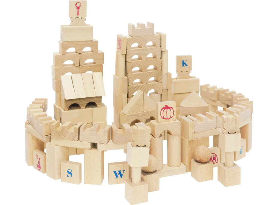 2Kids Toys Kostky přírodní XL 220 ks