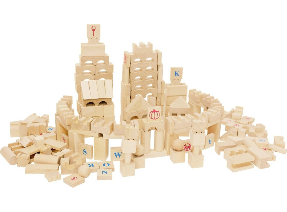 2Kids Toys Kostky přírodní XL 220 ks