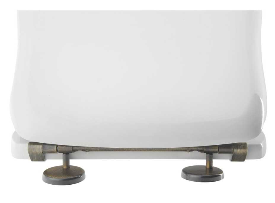 Kerasan RETRO WC sedátko, bílá/bronz 109301N