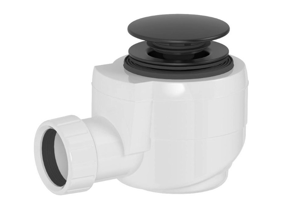 Polysan Vanová výpust DN40, click-clack, černá mat 71714B