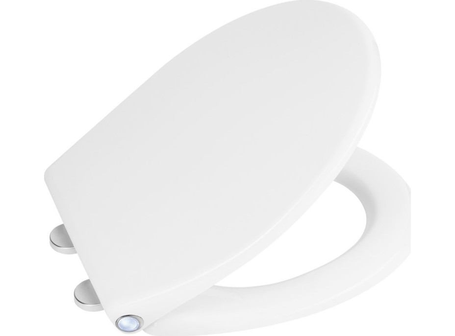 Sapho PHARO WC sedátko s LED podsvícením, Soft Close, Easy Take, bílá WX1315