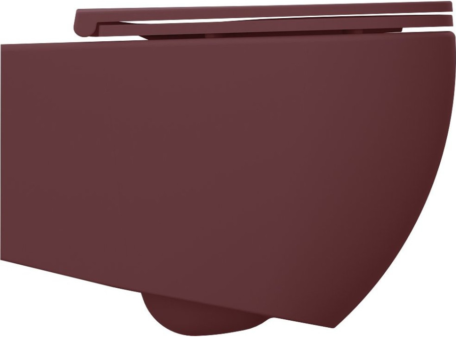 Isvea INFINITY závěsná WC mísa, Rimless, 36, 5x53cm, maroon red 10NF02005-2R