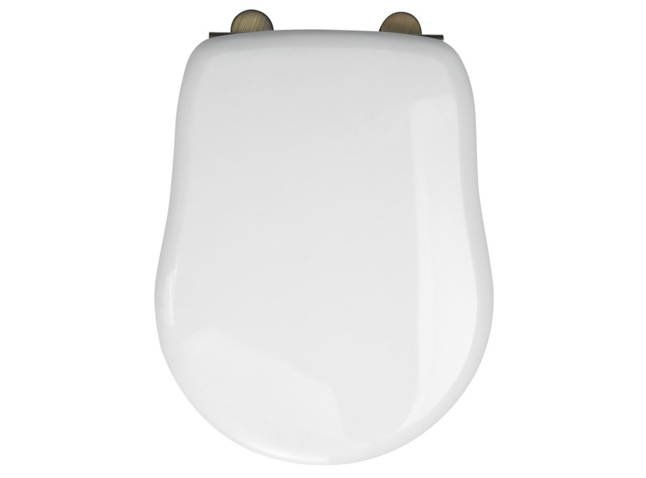 Kerasan RETRO WC sedátko Soft Close, bílá/bronz 108601N