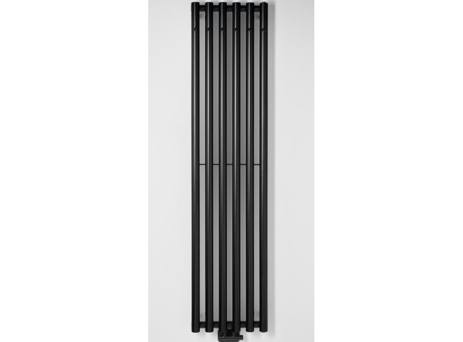 Sapho PILON otopné těleso 418x1800mm, se šesti háčky pro ručník, černá mat IZ132T