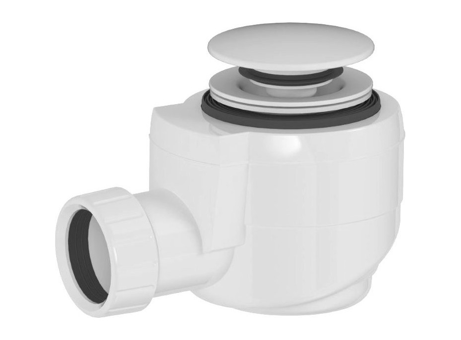 Polysan Vanová výpust DN40, click-clack, bílá mat 71714W