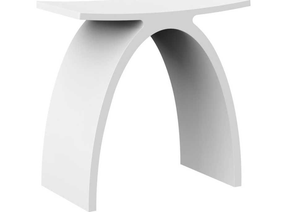 Sapho KORAL koupelnová stolička 43x43x23, 5cm, solid surface, bílá mat WF434