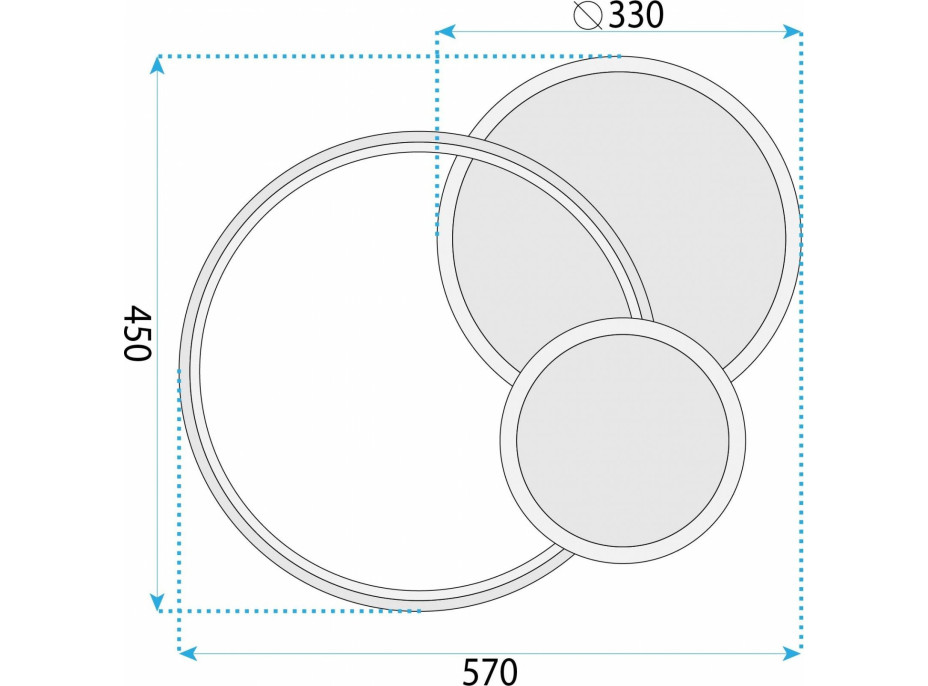 Stropní LED svítidlo ECLIPSE - 60W - zlaté + ovladač