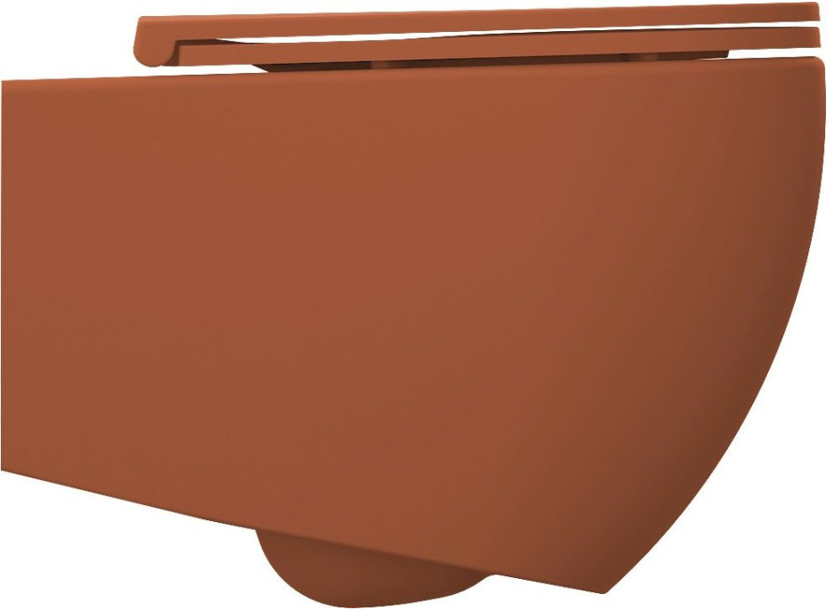 Isvea INFINITY závěsná WC mísa, Rimless, 36, 5x53cm, terracotta 10NF02005-2U