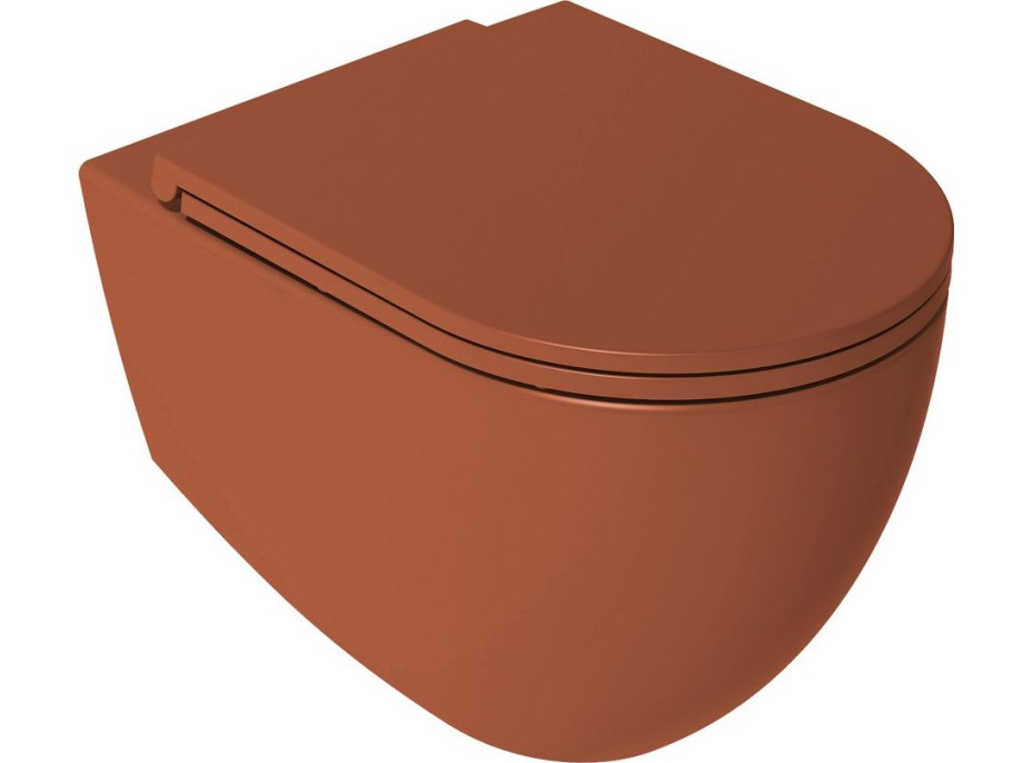 Isvea INFINITY WC sedátko, SLIM, Soft Close, Easy Take, terracotta 40KF0548I