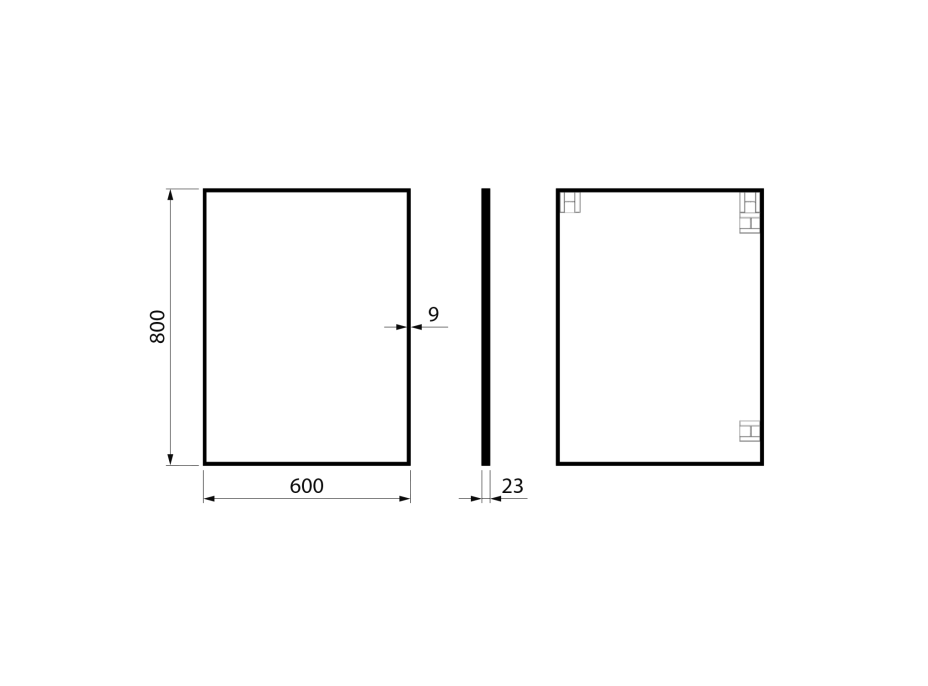 Sapho NOTION SLIM zrcadlo v rámu 60x80cm, bílá mat NT860W