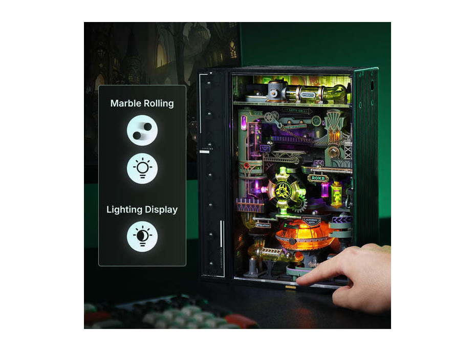 RoboTime 3D mechanická skládačka kuličkové dráhy Město alchymie