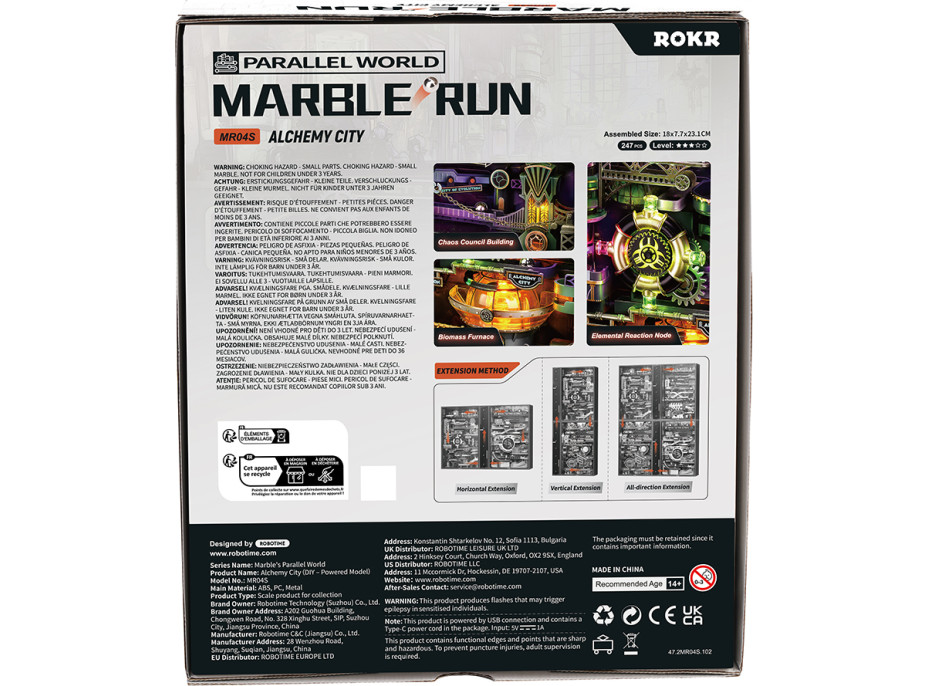 RoboTime 3D mechanická skládačka kuličkové dráhy Město alchymie