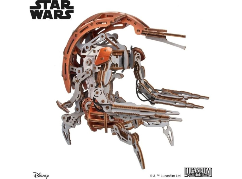 Ugears 3D dřevěná mechanická skládačka Star Wars Droideka