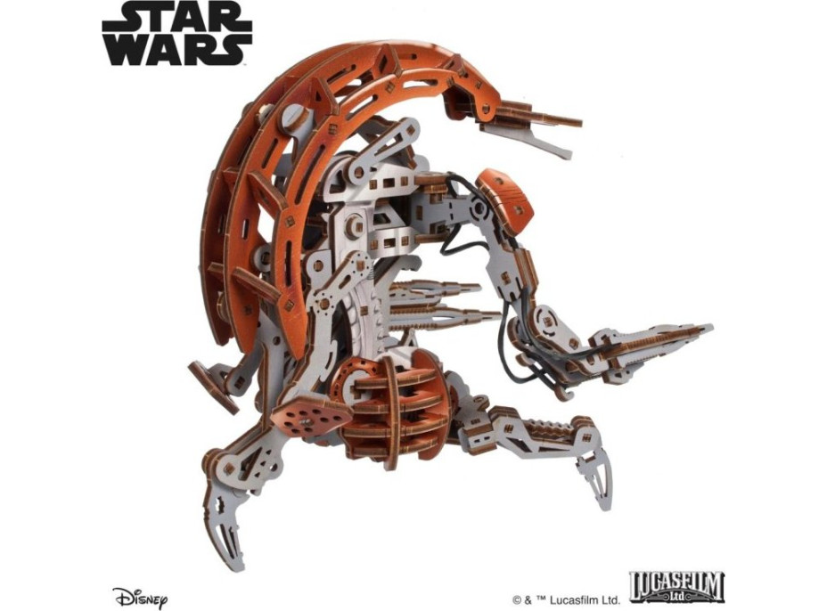 Ugears 3D dřevěná mechanická skládačka Star Wars Droideka