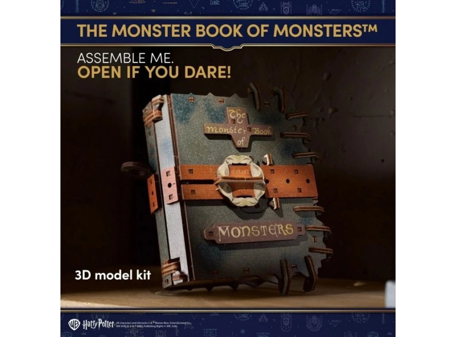 Ugears 3D dřevěná mechanická skládačka Harry Potter The Monster Book of Monsters