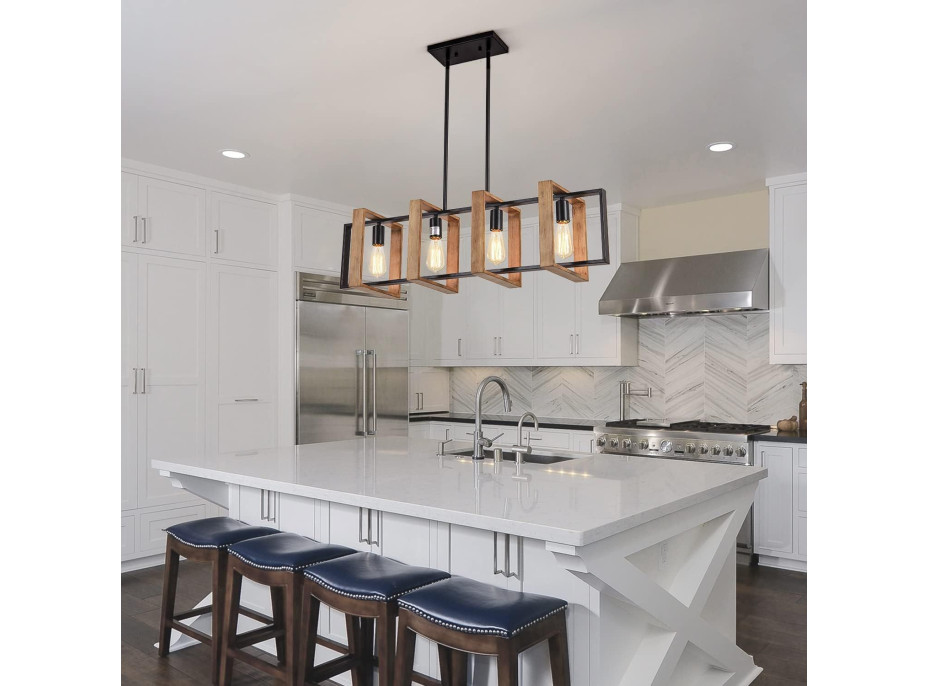 Stropní svítidlo WOODCAGE 4 - dřevo