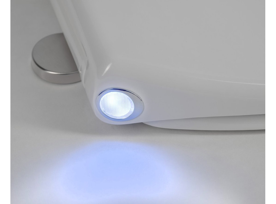 Sapho PHARO WC sedátko s LED podsvícením, Soft Close, Easy Take, bílá WX1315