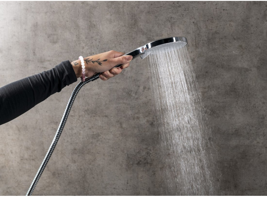 Sapho Ruční masážní sprcha, 3 režimy sprchování, silikon trysky, průměr 120mm, ABS/světlé zlato mat SK879GBL