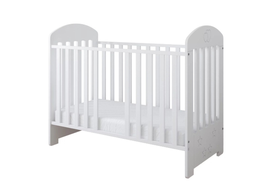 Dětská postýlka se šuplíkem LITTLE SISI 120x60 cm - BÍLÁ