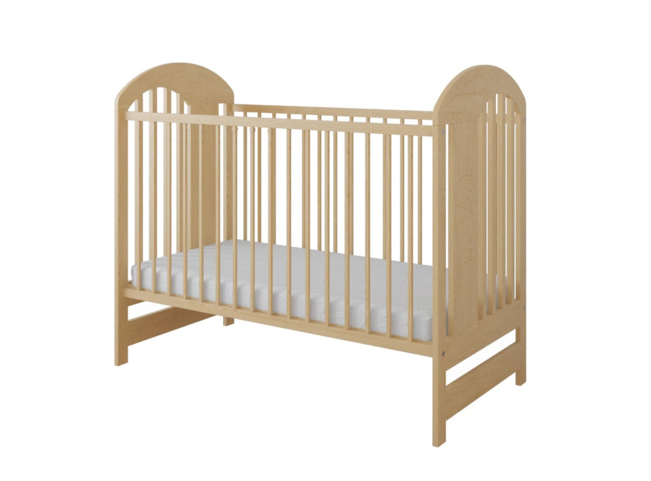 Dětská postýlka se šuplíkem LITTLE TIMON 120x60 cm - PŘÍRODNÍ BOROVICE