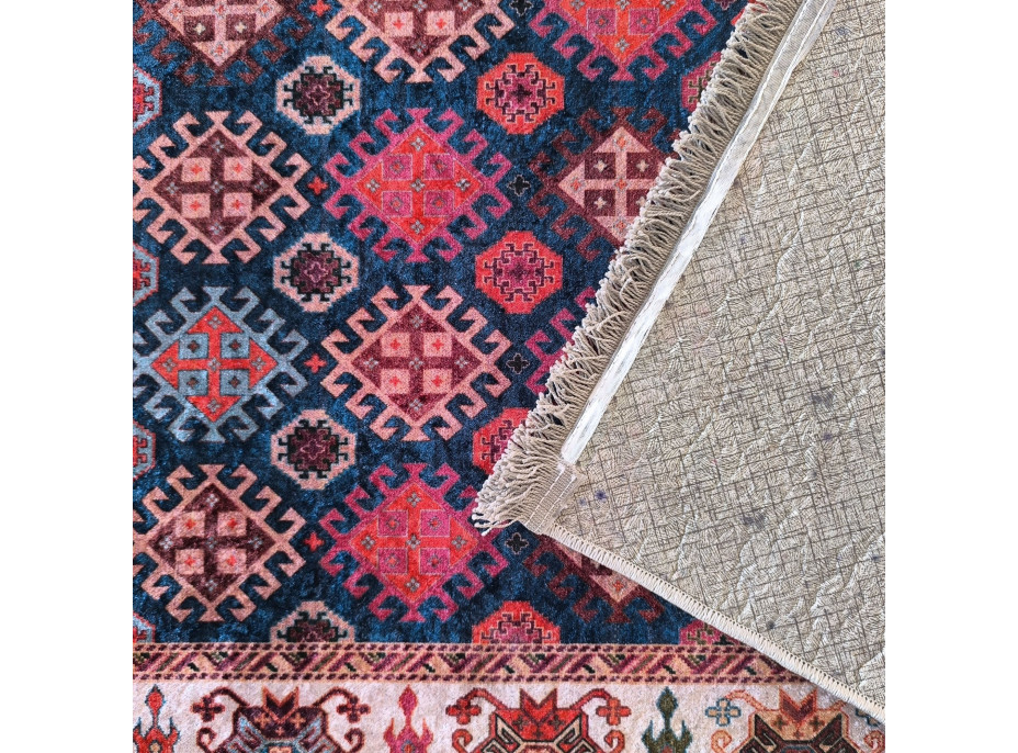 Kusový koberec HONOR New - Pattern - tmavě modrý/červený