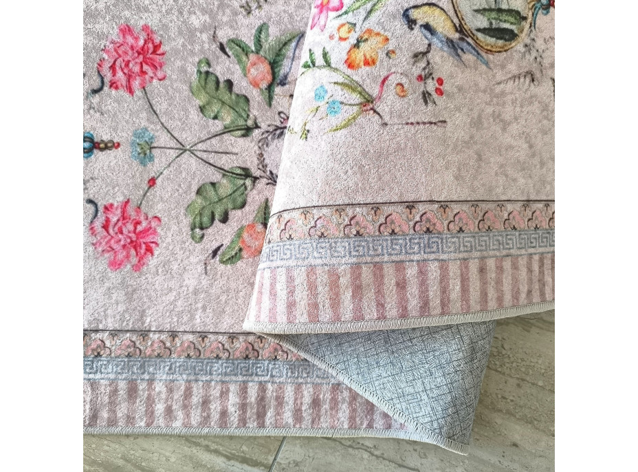 Kusový koberec HONOR New - Exotic flowers - krémový