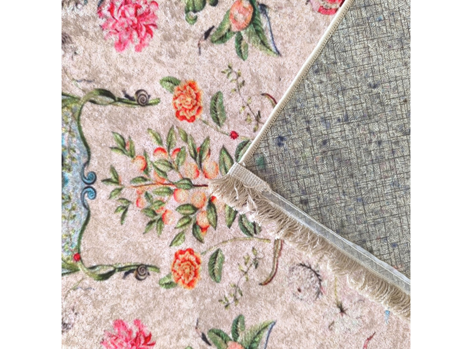 Kusový koberec HONOR New - Exotic flowers - krémový