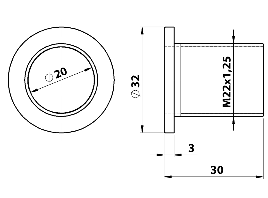 Sapho Krytka přepadu umyvadla Ø 32mm, černá 103100000195