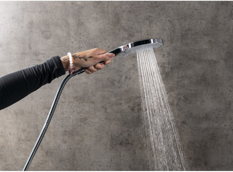 Sapho Ruční masážní sprcha, 3 režimy sprchování, silikon trysky, průměr 120mm, ABS/světlé zlato mat SK879GBL