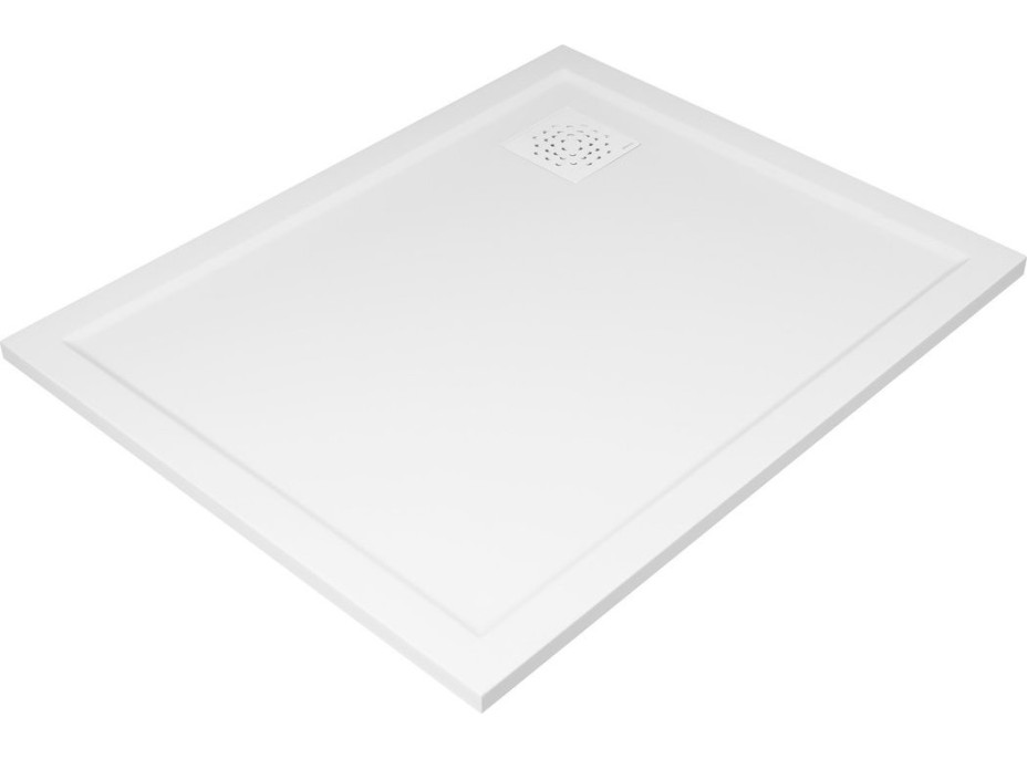 Gelco XENA sprchová vanička z litého mramoru, obdélník 100x80cm, bílá HX10080
