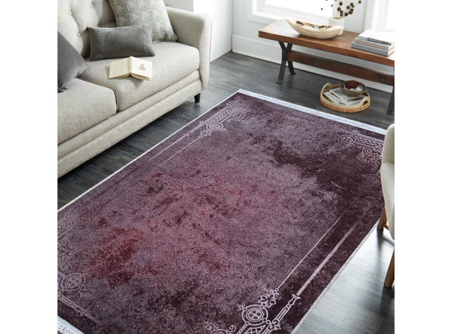 Kusový koberec HONOR New - Edge - tmavě červený